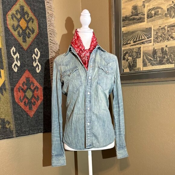 Ralph Lauren Denim Top - Picture 1 of 6
